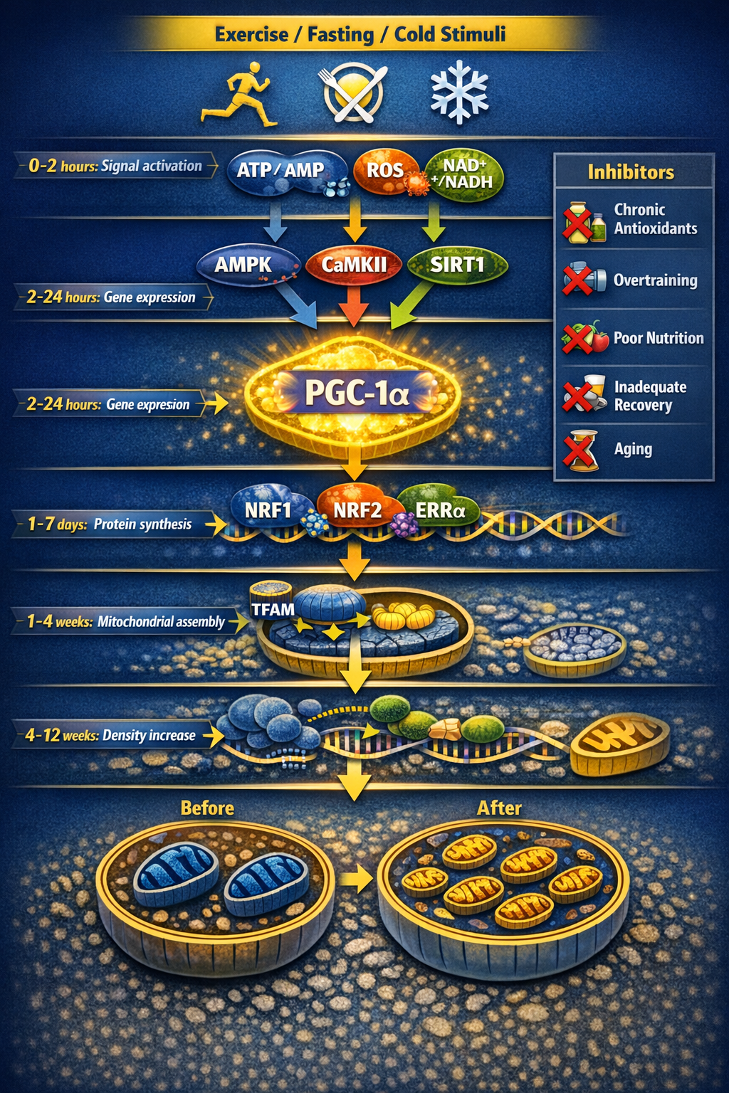 Mitochondrial Biogenesis Signaling Cascade