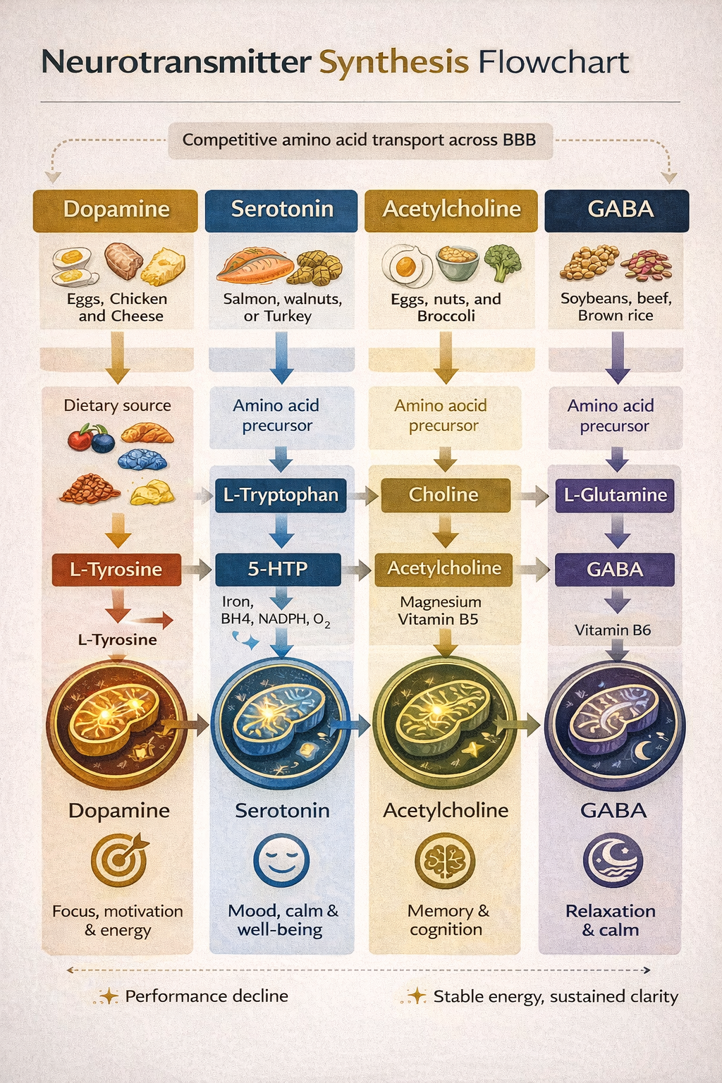 Neurotransmitter Synthesis Flowchart