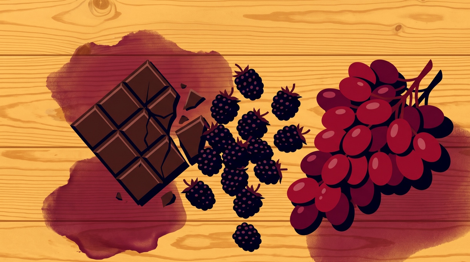 Stylised hero illustration for the glossary entry on Polyphenols
