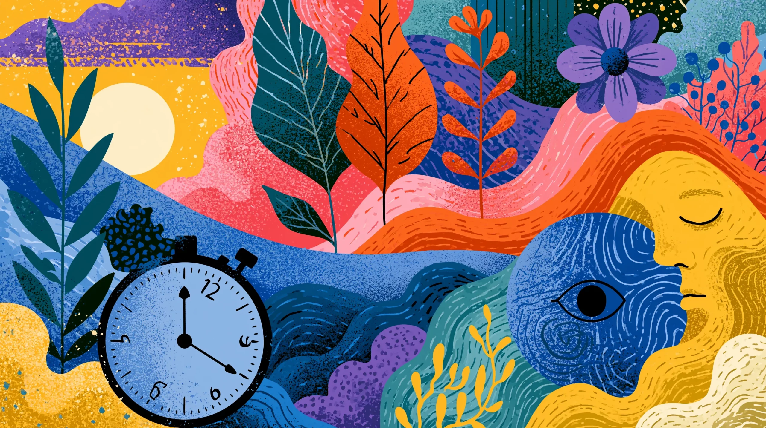 Hero illustration for “How Your Circadian Clock Actually Controls Your Brain — Not Just Your Sleep”