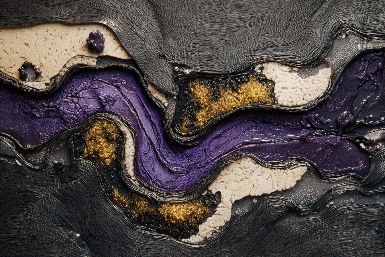Extreme close-up of a synaptic gap rendered as a microscopic landscape, a single axon terminal and dendrite separated by a luminous amethyst violet gap suggesting dopaminergic prediction-error signal